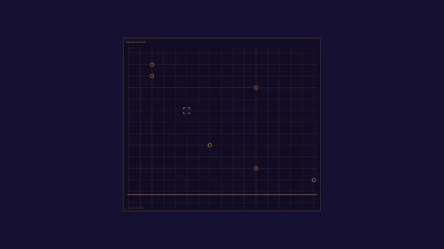Amber coordinate grid on a midnight violet field — free 3840x2160 4K wallpaper image
