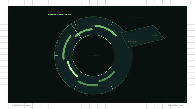 Neon green anomaly cascade interface — free 3840x2160 4K wallpaper image
