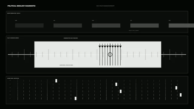 Monochrome Policy Consensus Diagnostic Grid — free 3840x2160 4K wallpaper image