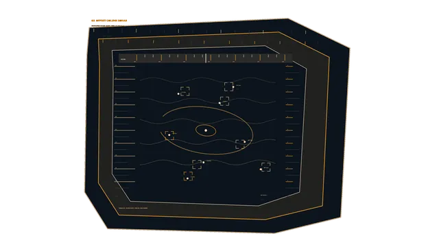 Offset column sonar interface in amber and navy — free 3840x2160 4K wallpaper image