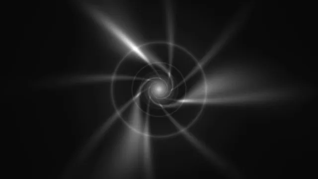 Monochrome spiral with radial light geometry — free 3840x2160 4K wallpaper image