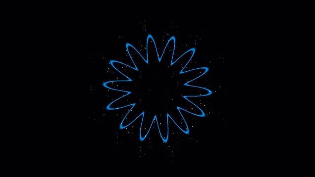 Electric blue radial loop on a black field — free 3840x2160 4K wallpaper image