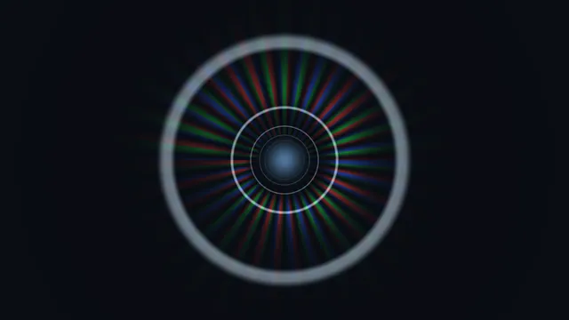 Concentric target with RGB radial spokes — free 3840x2160 4K wallpaper image