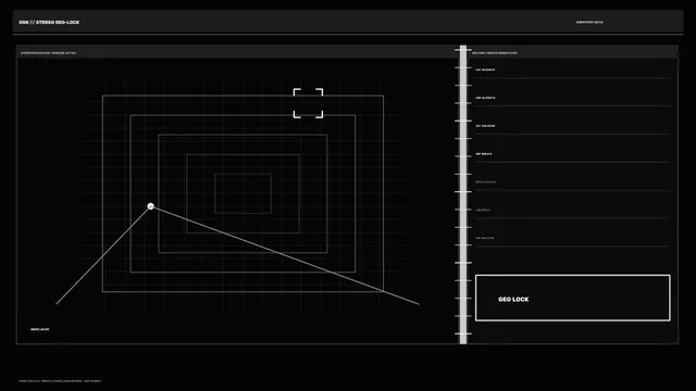Monochrome orbital geometry interface — free 3840x2160 4K wallpaper image