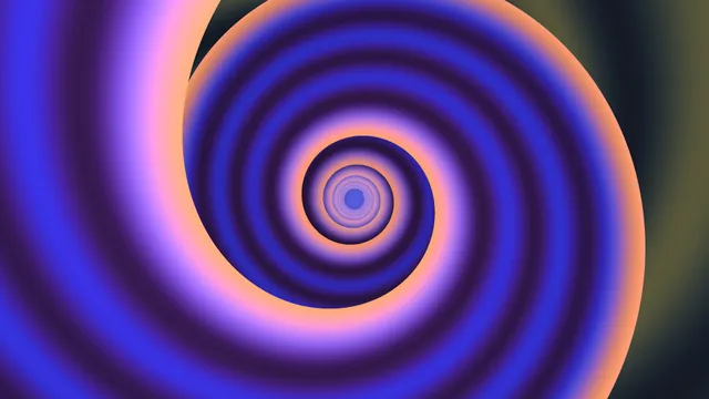 Concentric violet and blue rings with coral edges — free 3840x2160 4K wallpaper image