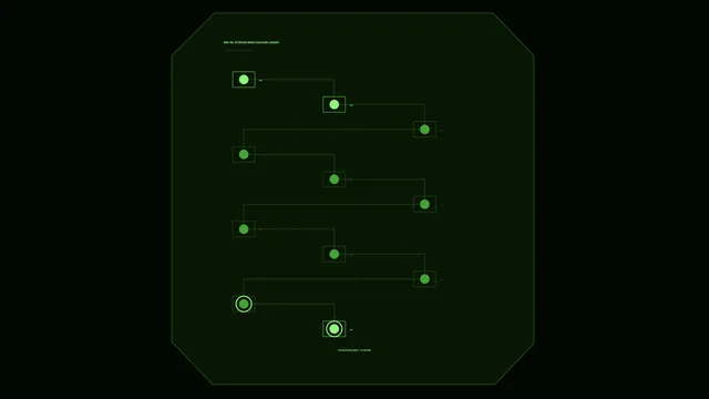 Neon green storage cascade diagram — free 3840x2160 4K wallpaper image