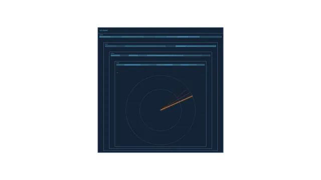 Dark sonar interface with orange radial sweep — free 3840x2160 4K wallpaper image