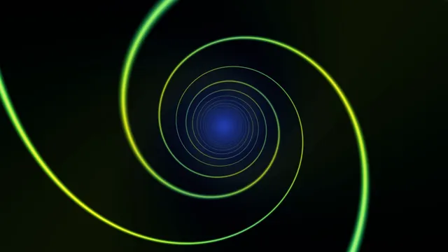 Neon concentric rings around a blue central glow — free 3840x2160 4K wallpaper image