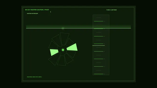 Green radial control diagram with signal lines — free 3840x2160 4K wallpaper image