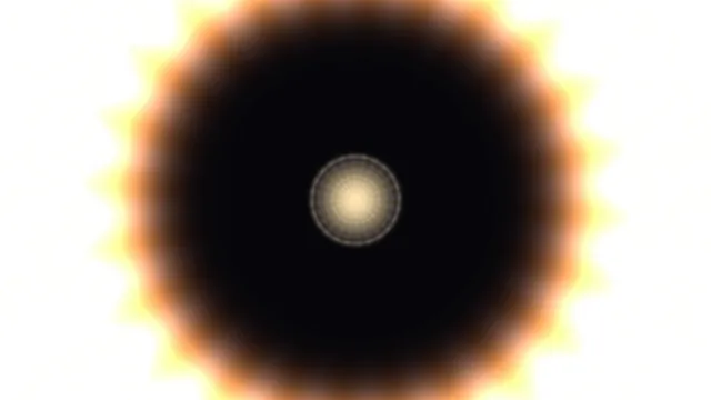Black radial disc with a glowing amber perimeter — free 3840x2160 4K wallpaper image