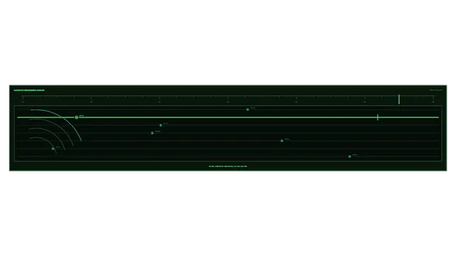 Green azimuth radar interface on black — free 3840x2160 4K wallpaper image