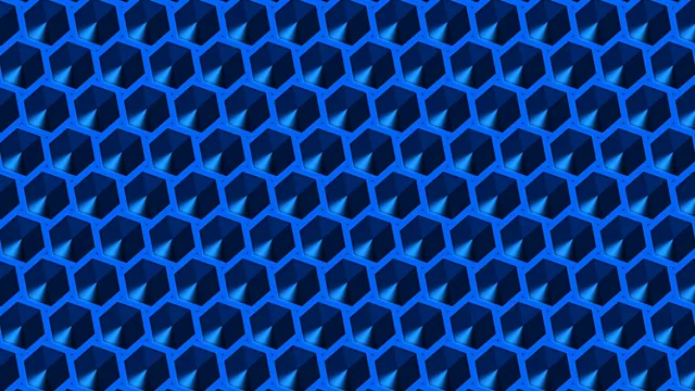 Electric Blue Hexagonal Cube Grid — free 3840x2160 4K wallpaper image