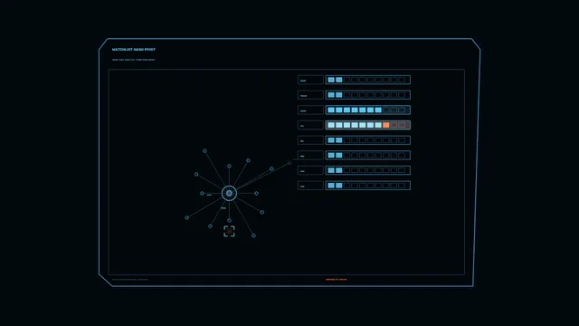 Dark cyan watchlist dashboard with radial graph — free 3840x2160 4K wallpaper image