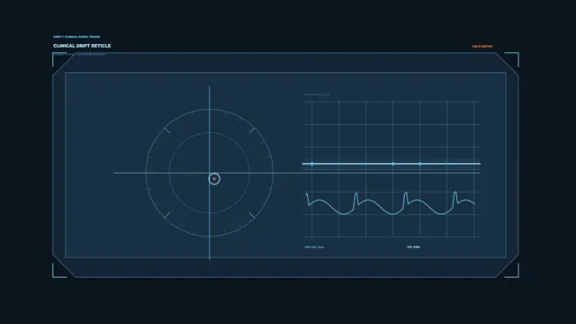 Clinical drift reticle with diagnostic grid — free 3840x2160 4K wallpaper image