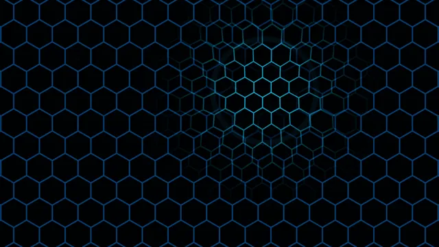 Blue hexagonal lattice on a black field — free 3840x2160 4K wallpaper image