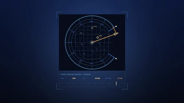 Blue radar navigation display with orbital markers — free 3840x2160 4K wallpaper image
