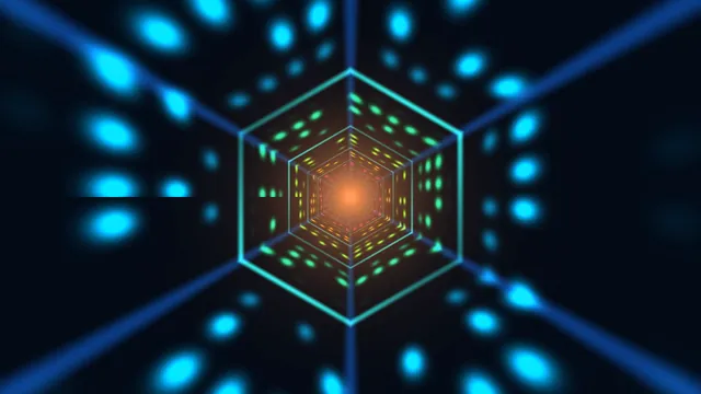Neon geometric tunnel with concentric wireframe cubes — free 3840x2160 4K wallpaper image