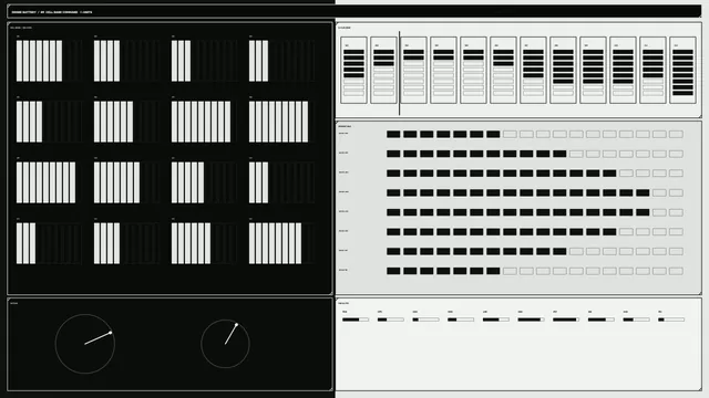 Monochrome battery monitoring control panel — free 3840x2160 4K wallpaper image