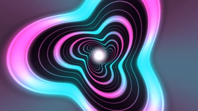Neon contour vortex with cyan and magenta bands — free 3840x2160 4K wallpaper image