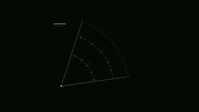 Green radial measurement diagram on black — free 3840x2160 4K wallpaper image