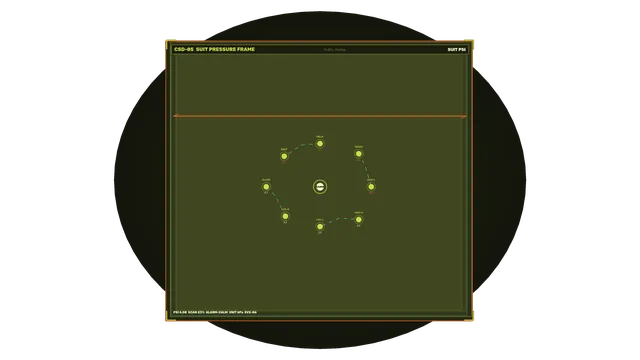 Retro green suit pressure schematic — free 3840x2160 4K wallpaper image