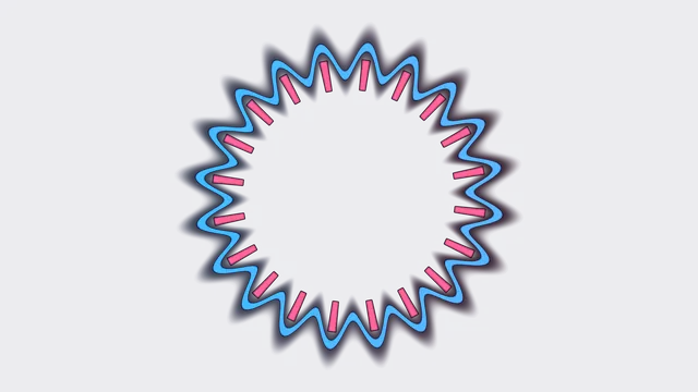 Neon radial rosette with cyan and pink accents — free 3840x2160 4K wallpaper image