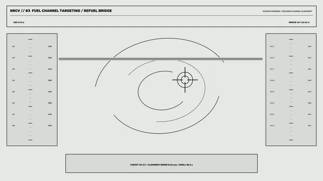 Monochrome fuel channel alignment schematic — free 3840x2160 4K wallpaper image