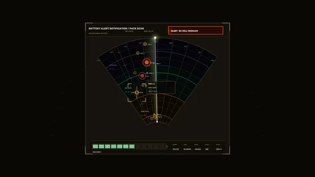 Sector sweep battery alert interface — free 3840x2160 4K wallpaper image