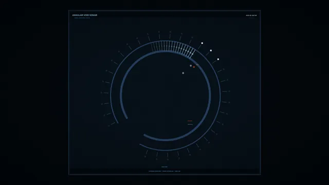 Annular sonar interface with radial measurement marks — free 3840x2160 4K wallpaper image