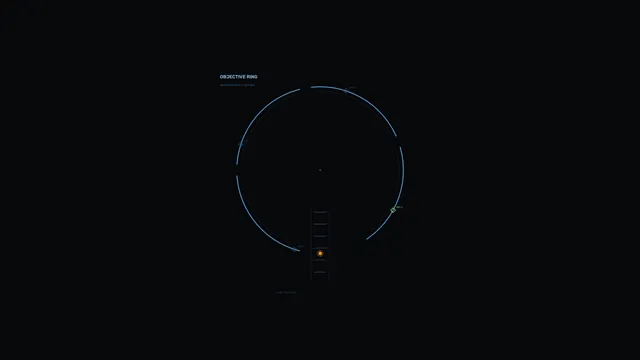 Objective ring orbital interface on black — free 3840x2160 4K wallpaper image