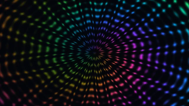 Radial spectrum of glowing segmented light — free 3840x2160 4K wallpaper image