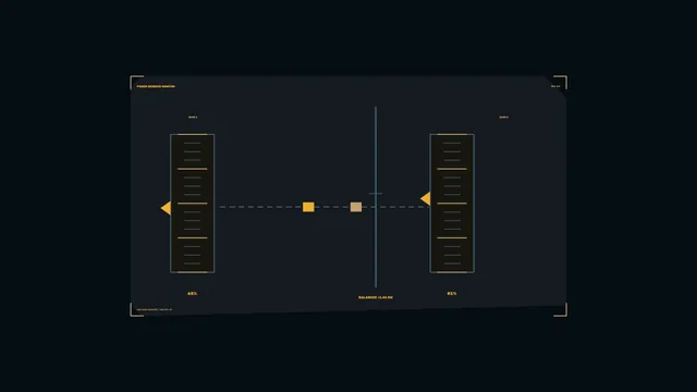 Power reserve monitor with balanced energy flow — free 3840x2160 4K wallpaper image