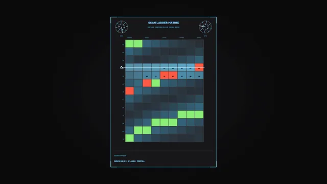 Scan ladder matrix with neon grid signals — free 3840x2160 4K wallpaper image