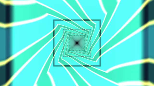Nested square tunnel in cyan and mint light — free 3840x2160 4K wallpaper image