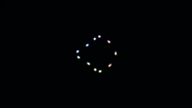 Chromatic points forming an open circular arc — free 3840x2160 4K wallpaper image