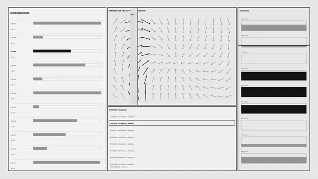 Monochrome wind vector analysis dashboard — free 3840x2160 4K wallpaper image