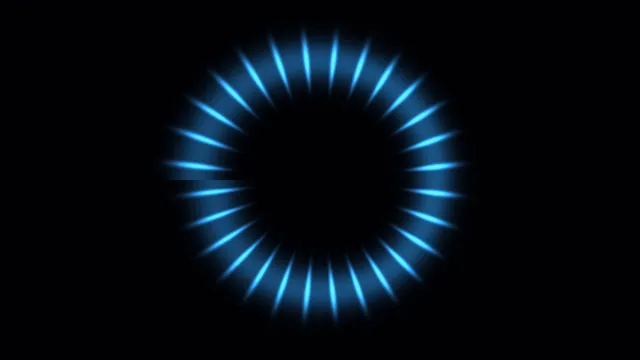 Blue radial light ring on a black field — free 3840x2160 4K wallpaper image