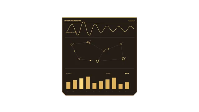 Amber sonar dashboard with network graph — free 3840x2160 4K wallpaper image