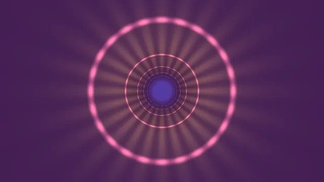 Concentric neon rings with radial light geometry — free 3840x2160 4K wallpaper image