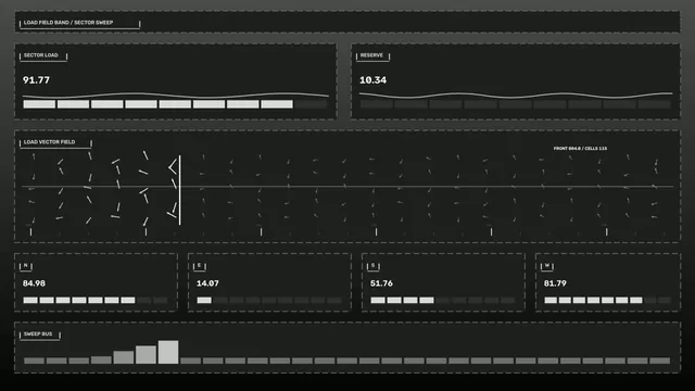 Monochrome load field vector dashboard — free 3840x2160 4K wallpaper image