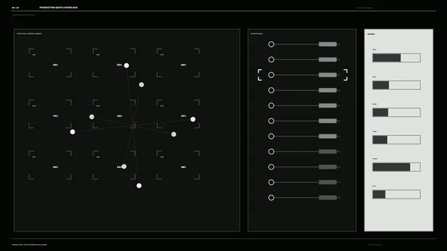 Monochrome production quota interlock dashboard — free 3840x2160 4K wallpaper image