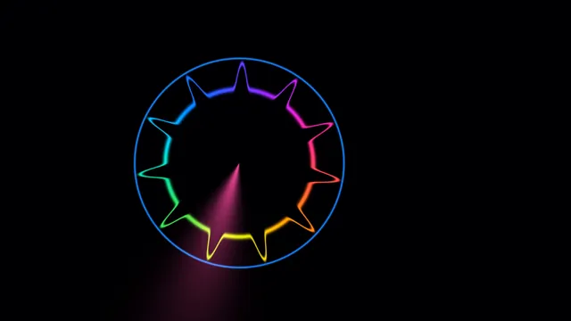 Rainbow radial waveform on a black field — free 3840x2160 4K wallpaper image