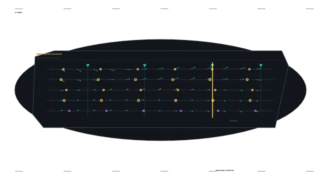 Dark vector flow network with routed signal paths — free 3840x2160 4K wallpaper image