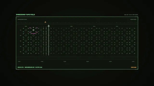 Green Embedding Tape Field Interface — free 3840x2160 4K wallpaper image