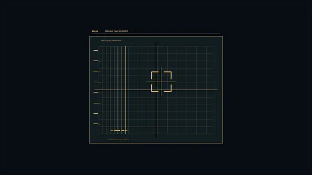 Amber Orbital Tracking Grid on a Dark Field — free 3840x2160 4K wallpaper image