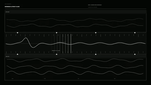Monochrome electrophysiology waveform dashboard — free 3840x2160 4K wallpaper image