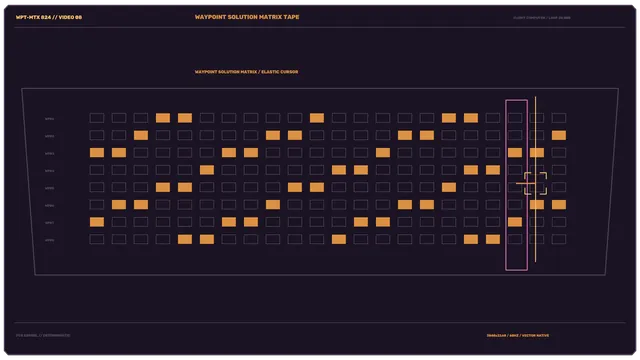 Amber waypoint matrix with geometric cursor — free 3840x2160 4K wallpaper image