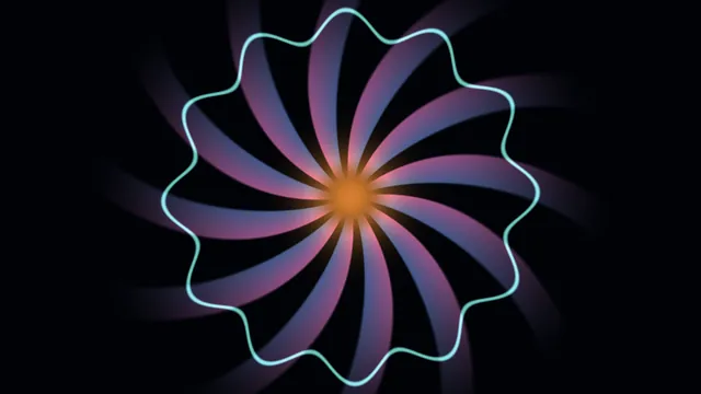 Neon radial spiral with cyan contour — free 3840x2160 4K wallpaper image