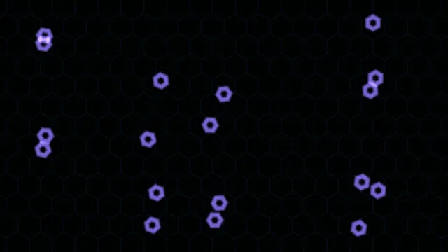Purple hexagons on a dark honeycomb grid — free 3840x2160 4K wallpaper image