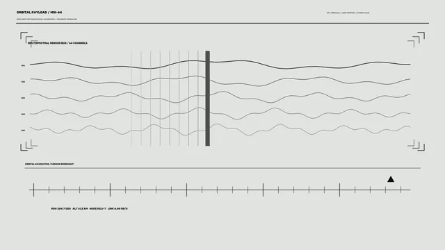 Orbital Sensor Waveforms in Technical Grid Layout — free 3840x2160 4K wallpaper image